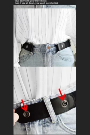 Merkloos Eenvoudige En Modieuze Damesriem Elastische Luie Herenriem Geweven Onzichtbaar En Naadloos Unisex Jeans Riem Lengte Verstelbaar