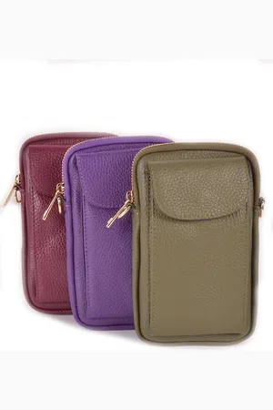 Giuliano Lederen telefoontasje Anna - - Dames- Made in Italy