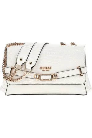 Guess Schoudertas Silvye Convertible Xbody Flap Bag Wit