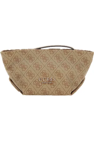 Guess Cosmetische tas Eco Evaine Make Up Bag Lichtbruin