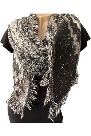 Merkloos Lange Warme Sjaal - 2-Zijdig - Zwart - Khaki - 180 x 70 cm (XR-6)