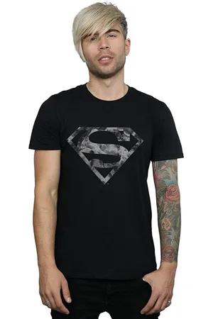Superman Heren Marble Katoenen Logo T-shirt