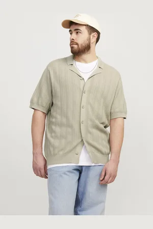 JACK & JONES JACK&JONES - JORVALENCIA STRUCTURE KNIT SS POLO PLS - Heren - Cardigans
