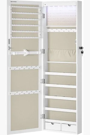 Merkloos Sieradenkast voor wandmontage - Hangende organizer - Opbergkast - Ruimtebesparende oplossing - 50 cm x 35 cm x 120 cm