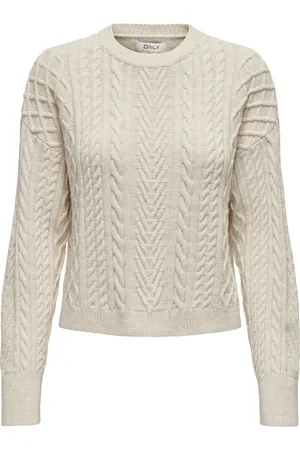 ONLY Trui Onlsofie Ls Cabel Pullover Ex Knt 15317863 Pumice Stone/w. Melange Dames