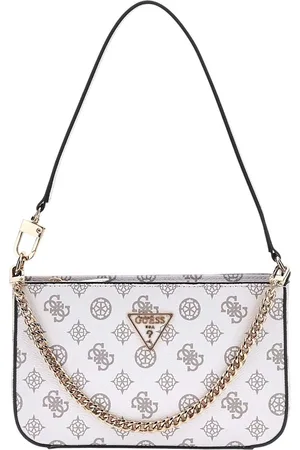 Guess Schoudertas Noelle Mini Top Zip Shoulder Bag Wit