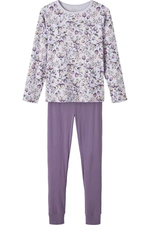 NAME IT Meisjes pyjama - Purple Flower
