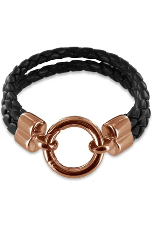 Silventi LOCKits 980100681 - Leren Armband - 19 cm