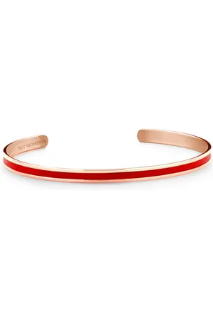 Key Moments 8KM B00545 Stalen Open Bangle - One-size (60 x 50 x 4 mm) - / Rood