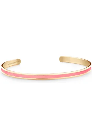 Key Moments 8KM B00536 Stalen Open Bangle - One-size (60 x 50 x 4 mm) - / Roze