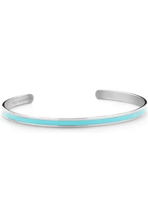Key Moments 8KM B00526 Stalen Open Bangle - One-size (60 x 50 x 4 mm) - / Blauw