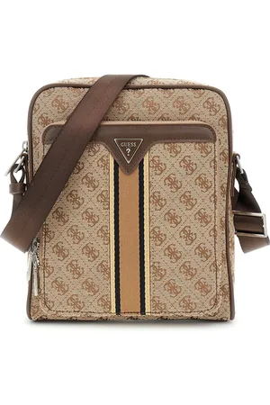 Guess Milano Top Zip Crossbody Heren Tas - /Bruin - One Size