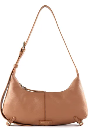 Coccinelle Leren Schoudertas Abigail Shoulder Bag Lichtbruin
