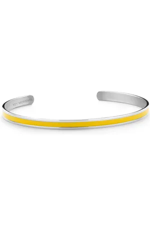 Key Moments 8KM B00530 Stalen Open Bangle - One-size (60 x 50 x 4 mm) - / Geel