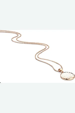 Silventi 982400108 Stalen collier met hanger - bolletjes - emaille kruis 27 mm - lengte 42 + 3 cm - / wit