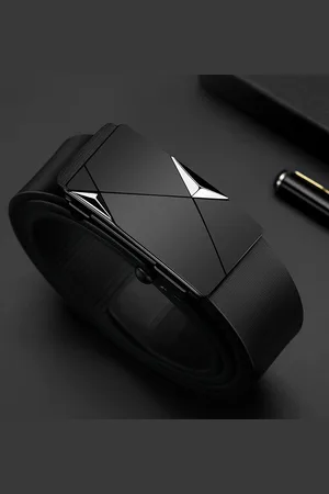 Merkloos 1pc Heren Formele Stijl Riem-Automatische Gesp Riem- imitatieleer-120cm-perfect cadeau voor man
