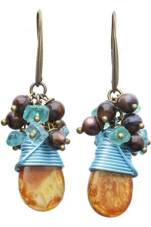 Bela Donaco Oorbellen Bohemian – Tsjechisch glas druppel – Apatiet – Parelmoer