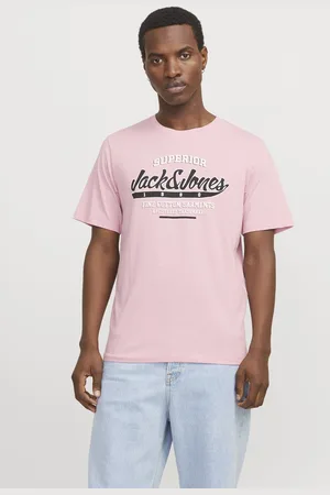 JACK & JONES JACK&JONES JJELOGO TEE SS O-NECK 2 COL SS25 SN Heren T-shirt - Pink Nectar Melange