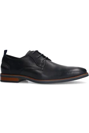 Van Lier Heren - Zwarte leren veterschoenen