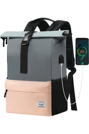TAN.TOMI Rugzak, Rolltop Rugzak, 30 tot 40 L-Waterdicht-met Laptopvak Tot 15,6 Inch en Externe USB-Poort