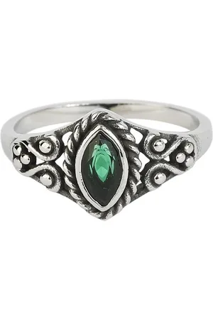 etNox Green Navette Ring 53 Roestvrij staal - Romance
