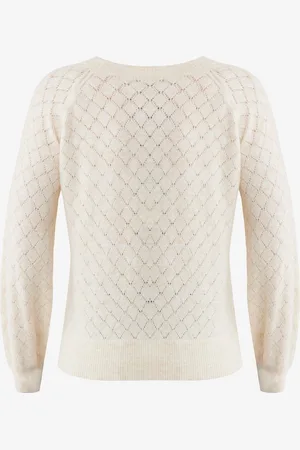 Mexx Trui Met Parels Off White Dames