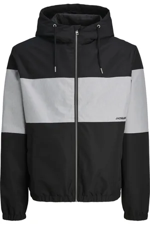 JACK & JONES JACK&JONES JJELEGACY LIGHT JACKET HOOD NOOS Heren Bomberjack - Light Grey Melange Blocking