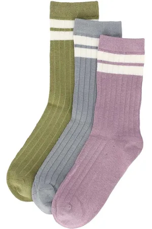 iN ControL 3pack RIB socks STRIPE green/blue/lila 27/30