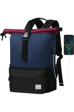 TAN.TOMI Rugzak, Rolltop Rugzak, 30 tot 40 L-Waterdicht-met Laptopvak Tot 15,6 Inch en Externe USB-Poort