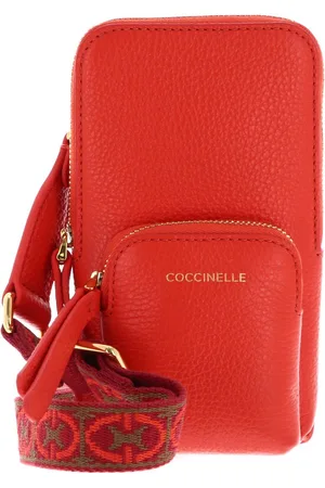 Coccinelle Leren Telefoontasje Pixie Hi-Tech Phone Bag Oranje