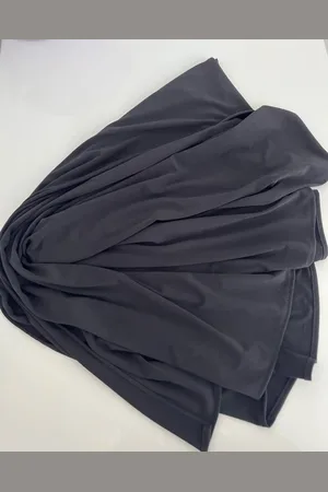 Merkloos PREMIUM JERSEY HIJAB- kleur - Hoofddoek - Elastisch - lycra - rekbaar - sjaal - modest 180 cm x 75 cm- premium jersey hoofdoek- jersey sjaal- scarf- zwarte jersey sjaal- hoofddoek