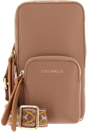 Coccinelle Leren Telefoontasje Pixie Hi-Tech Phone Bag Lichtbruin
