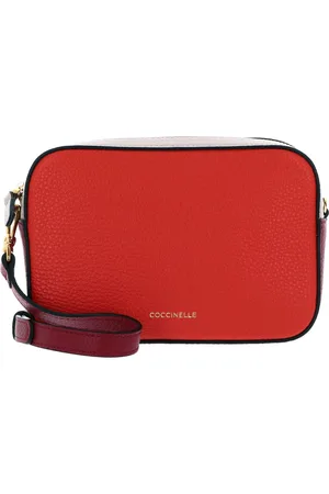 Coccinelle Leren Schoudertas Tebe Tricolor Mini Crossover Bag Oranje