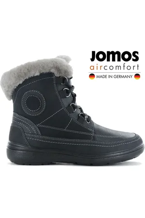 Jomos Freewalk 806501 - Dames Winter Laarzen Boots Schoenen Gevoerd met lamsvel in leer SCHWARZ