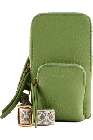 Coccinelle Leren Telefoontasje Pixie Hi-Tech Phone Bag Groene
