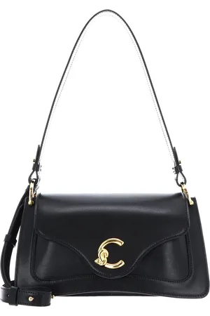 Coccinelle Leren Schoudertas C-Me Calf Cock Crossbody Bag Zwart
