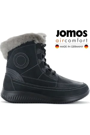 Jomos Allegra 857513 - Dames Winter Laarzen Boots Schoenen Gevoerd met lamsvel in leer SCHWARZ