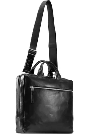 Jost Leren Business tas met laptopvak Skagen Business Bag Zwart