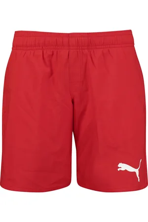 PUMA Boys Swim Mid Length Short - Rode Zwembroek Jongens-164