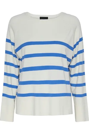 Pieces® Sia Ls Knit White French Blue M