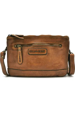 Hillburry Schoudertas-Clutch met vakjes Gewassen Leer - (bxhxd) ca. 22cm x 15cm x 2,5cm