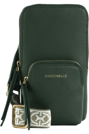 Coccinelle Leren Telefoontasje Pixie Hi-Tech Phone Bag Donkergroen