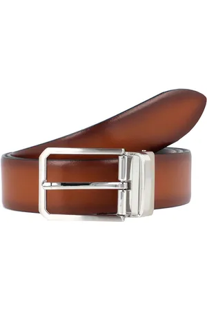 Lloyd Omkeerbare leren riem - Jongens - 100 cm - cognac/schwarz