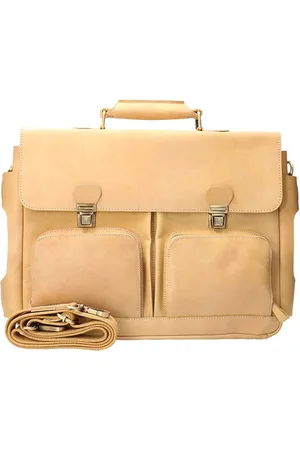 LEATHER DESIGN Luxe werktas tuigleer naturel