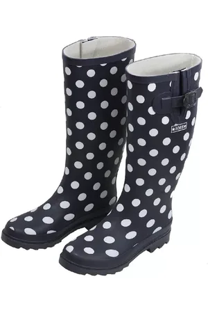 BMS Gummistiefel Erwachsene Marine Mit Weißen Punkten-36
