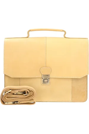 LEATHER DESIGN Luxe werktas tuigleer A4 naturel