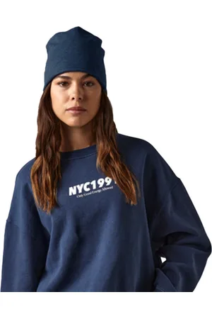 Beechfield Wintermuts Beanie Kiruna - donkerblauw - heren/dames - jersey - lichtgewicht winter mutsen
