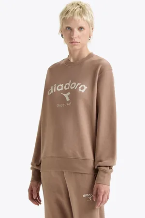 Diadora Sweatshirt Crew ATHL. Logo Light Brown Hazelnut