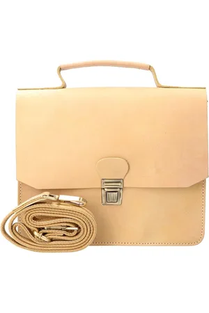 LEATHER DESIGN Orange Fire tuigleren Schoudertas naturel