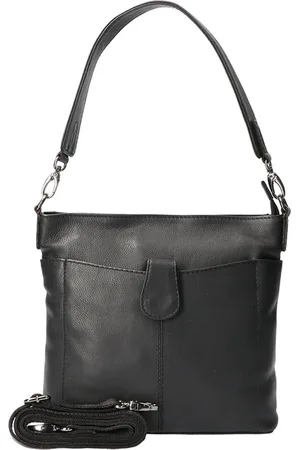 LEATHER DESIGN Hand / Shoulder bag Black